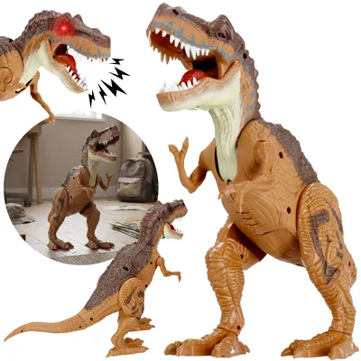 Produktbild von Interaktiver T-Rex-Dinosaurier für Kinder, großes Spielzeug mit Geräuschen, Licht und Bewegung, ab 3 Jahren