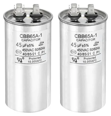 CBB65 Kondensator 45 µF 450 V 2 Stück rund für Motor