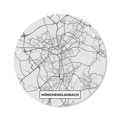 Produktbild von MuchoWow® Mauspad Mousepad Karte - Deutschland - Mönchengladbach - Karte - Stadtplan 50x50 cm - Mousepads - Maus Mat - Pad - Mausunterlage - Vinyl