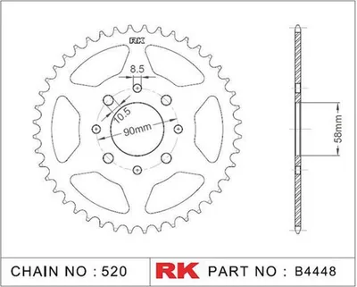 Obrázek produktu pro RK Kettenrad 520 41Z Stahl Silber