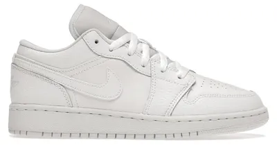 Produktbild von Jordan 1 Low Triple White Tumbled Leather (GS) - EU 38