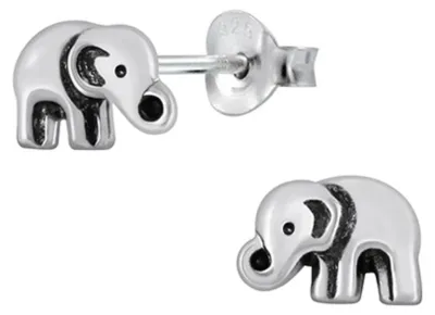 Produktbild von Kinderohrstecker: Mädchen Ohrringe Silber „Elefant“