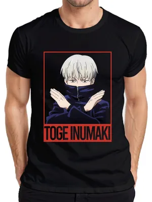 Zdjęcie produktu dla Koszulka męska Toge Inumaki Jujutsu Kaisen Anime Aesthetics Gift Vintage, czarny, XL