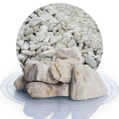 Produktbild von Schicker Mineral-Kalk Ziersplitt beige 25 kg-32-56mm