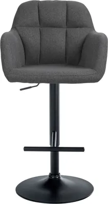 Produktbild von Barhocker Natoma Stoff schwarz dunkelgrau