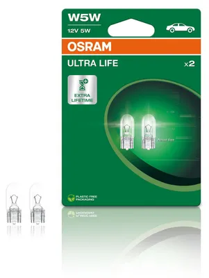 Immagine prodotto di Lampadine per auto Osram Ultra Life W5W 12 V 5 W, confezione da 2 pezzi