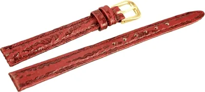 Produktbild von Echtleder Ersatzarmband in rot, 10 mm / 12 mm