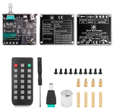 Image de Carte d'amplificateur stéréo Bluetooth Hi-Fi, 50 W + 50 W, avec télécommande
