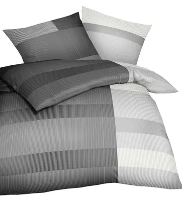 Produktbild von JACK by Kaeppel Fein Biber Bettwäsche 2 tlg. 155x220cm Passport Graphit Anthrazit Silber