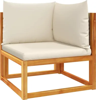 Produktbild von vidaXL Gartensofa-Ecke mit Kissen Holz Akazie & Rattan