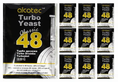 Produktbild von HUGBERT Alcotec Turbohefe 48 Classic Vodka Gärhefe 20% 10 Stück