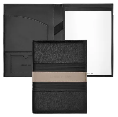 Image de CERRUTI 1881, Étui de documents A5, modèle Delano, couleur taupe et noir