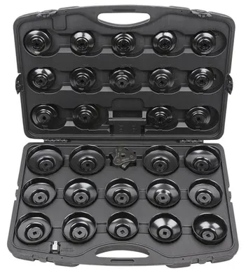 Image de Coffret de cloches pour filtre à huile 3/8'' + 1/2'', 30 pcs - KS TOOLS - 150.9350