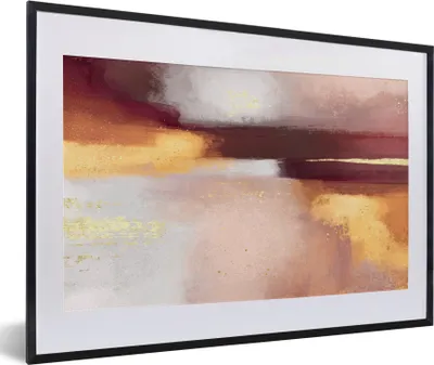 Produktbild von MuchoWow® Gerahmtes Poster Malen - Abstrakt - Pastell 60x40 cm - Poster mit Schwarzem Bilderrahmen Wandposter Rahmen Foto Bilder - Schlafzimmer - Plakat in Rahmen - Drucken