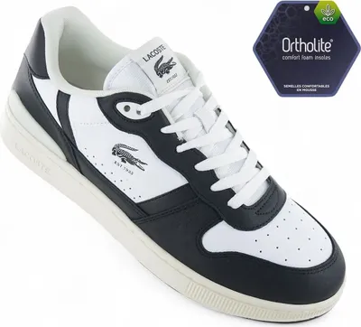 Produktbild von LACOSTE T-Clip Set 224 - Herren Sneakers Schuhe Weiß-Schwarz 748SMA0042147 , EU 44 UK 9.5