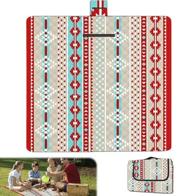 Produktbild von Picknickdecke, 200 x 200 cm - sandabweisend - wasserdicht - waschbar - leicht und tragbar - Campingdecke - isoliert - ideal für Wanderungen und Reisen - für den Einsatz im Freien - geeignet für den Einsatz auf Blätterböden