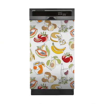 Produktbild von Magnete Dekorative 45x70 cm Küche Magnetmatte Spülmaschine - Obst und Gemüse