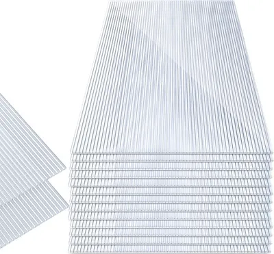 Produktbild von Aopunly polykarbonátové dvojstenné dosky - 14 ks, hrúbka 4 mm, 121 x 60,5 cm, 10,25 m², odolné voči UV žiareniu, transparentné - dvojstenné dosky, skleníkové dosky, viacstenné dosky pre skleníky