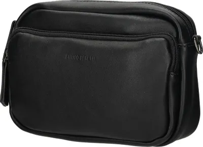 Produktbild von Kleine Damen Tasche Schultertasche Umhängetasche Crossover Bag Leder Optik Handtasche Schwarz