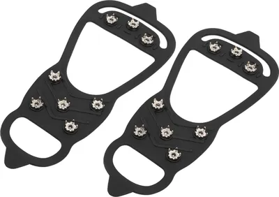 Produktbild von 1 Paar Schneeketten für Schuhe, Eisengriffe, 8 Stahlzähne, rutschfest, Größe L (41-46), für Wandern, Bergsteigen, Outdoor-Aktivitäten