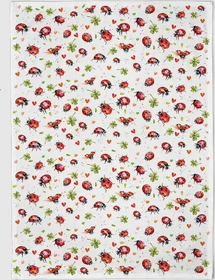 Produktbild von Geschirrtuch Marienkäfer, Geschirrtücher, Mitbringsel Geschenkidee Tuch, Marienkäferflug