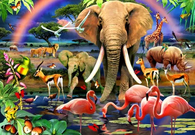 Zdjęcie produktu dla Bluebird Puzzle Zwierzęta Afrykańska Sawanna - 1000 elementów