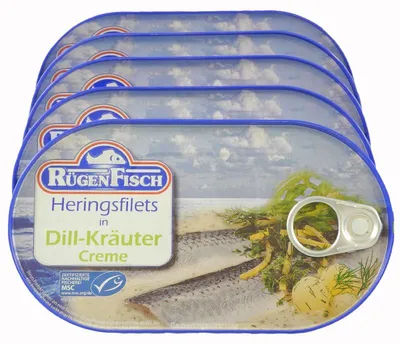 Produktbild von Heringsfilets in Dill-Kräuter Creme 5er Pack (5 x 200 g)