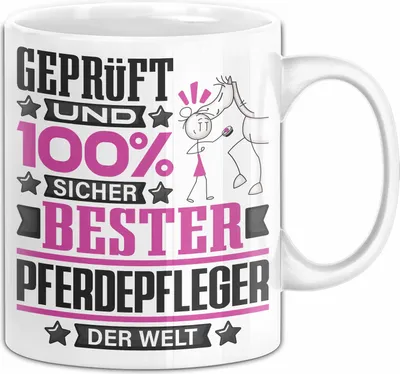Produktbild von Pferdepfleger Geschenk Lustiger Spruch für Pferdepfleger Geschenkidee Bester Pferdepfleger Der Welt (Weiß)