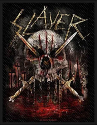Obrázek produktu pro Slayer Skull & Swords Nášivka 100 x 100 mm