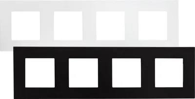Produktbild von Rahmen PC 4 Module Modern Weiß für Modern Schalter