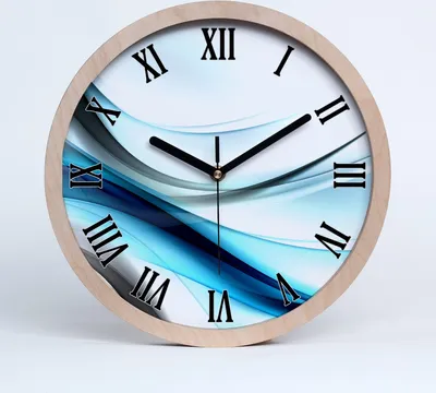 Produktbild von Holzuhr 20fi cm wanduhr - schwarze Spitzen - abstrakcjaale