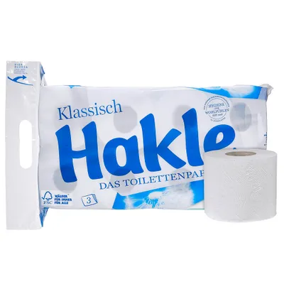 Image de Papier toilette Hakle CLASSIQUE 3 plis 8 rouleaux