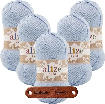 Produktbild von 5 x ALIZE Bella 100 40 Blue mit Label