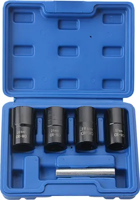 Obrázek produktu pro 5 ks klíčů na matice kol s drážkou, sada na demontáž matic kol, sada na demontáž zámků kol 22 mm, 21 mm, 19 mm, 17 mm – šrouby, matice, šrouby, sada nářadí
