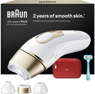 Produktbild von Braun IPL Geräte Haarentfernung Silk·expert Pro 5, PL5321 Weiß/Gold Rasierer