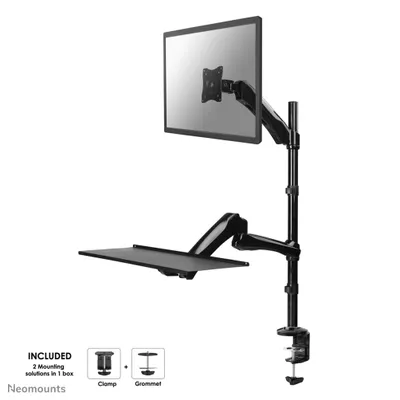 Obrázek produktu pro Neomounts FPMA-D500KEYB, Svorka/průchodka, 9 kg, 25,4 cm (10"), 68,6 cm (27"), 100 x 100 mm, Černá