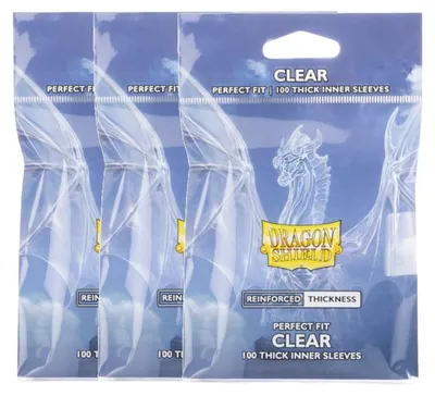 Produktbild von 300 Dragon Shield Standard Size Perfect fit - Inner Sleeves - Thick Inner Clear (63x88mm)
