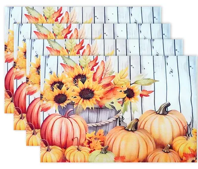 Tischsets 4er-Set, waschbar, Herbstmotiv, 30x45 cm