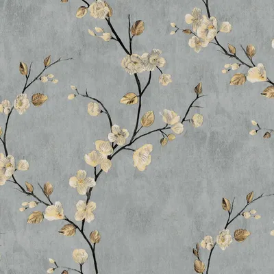 Produktbild von Selbstklebende Tapete 44 x 300 cm, Blumen, Aquarell, Vintage Dekorfolie, für Möbel