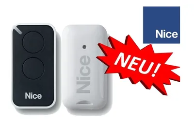 Produktbild von Nice Inti2 schwarze 2-Kanal-Funkfernbedienung, 433.92Mhz, Rolling-Code Kompatibel mit Flor-S, One, Flore und Inti Sendern