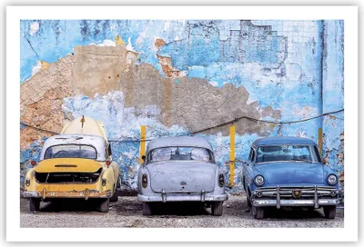 Produktbild von Poster - Poster ohne Rahmen - Havanna Oldtimer Autos - 91,5x61 cm - Wand Bild - Wanddeko - Wandbilder - Kunstposter - Wandposter - Bilder - Kunstdruck - Wanddekoration - Wandbild - P2XAA91x61-4376