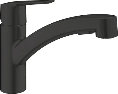 Produktbild von Grohe Start Ééngreepsmgk Keuk Dual Douche Laag Mat Zwart (303072431)