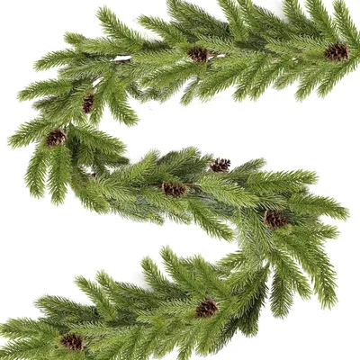 Produktbild von Weihnachtsgirlande Tannengirlande Deko Grün 1.9M