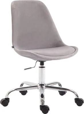 Produktbild von Bürostuhl aus Samt – Ergonomischer Sitz höhenverstellbar – Modernes Design | Farbe: Grau