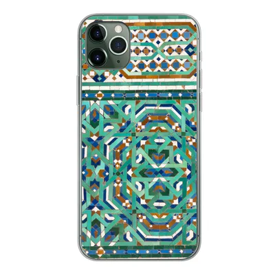Produktbild von MuchoWow® Handyhülle Schutzhülle Hülle für iPhone 11 Pro Max Eine traditionelle marokkanische Mosaikdekoration Silikon Softcase Handy Hülle - Schutz