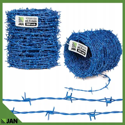 Produktbild von Stacheldraht - 2,5 Mm - 100 M - Blau - Leicht Und Wetterfest