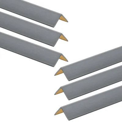 Productafbeelding van Set van 6 zelfklevende hoekprofielen van PVC, 25x25 mm, 80 cm