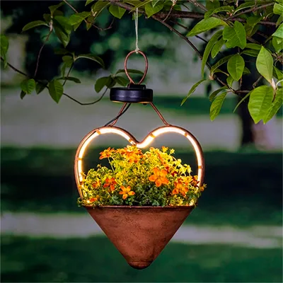 Obrázok produktu pre LED Kvetináč - Solárne závesné svetelné srdce