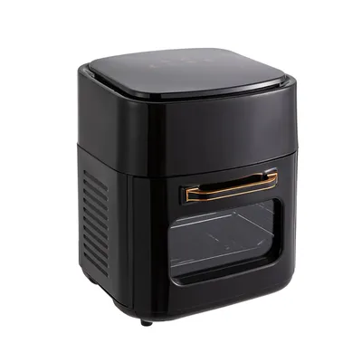 Produktbild von 15L Heißluftfritteuse mit digitalem LED-Touchscreen ohne Öl 80-200℃ 1400W 220V (schwarz)
