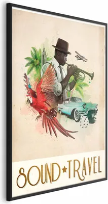Produktbild von Posterpapier Poster - Sound Travel 21x30 cm Text i-A-0157-ao-a